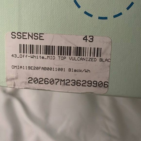 Off white mid top vulcanized black white runners - Picture 5 of 6